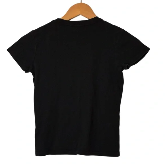 Brandy Melville | Black short sleeve crewneck crop top tee shirt dragon print - Picture 6 of 13